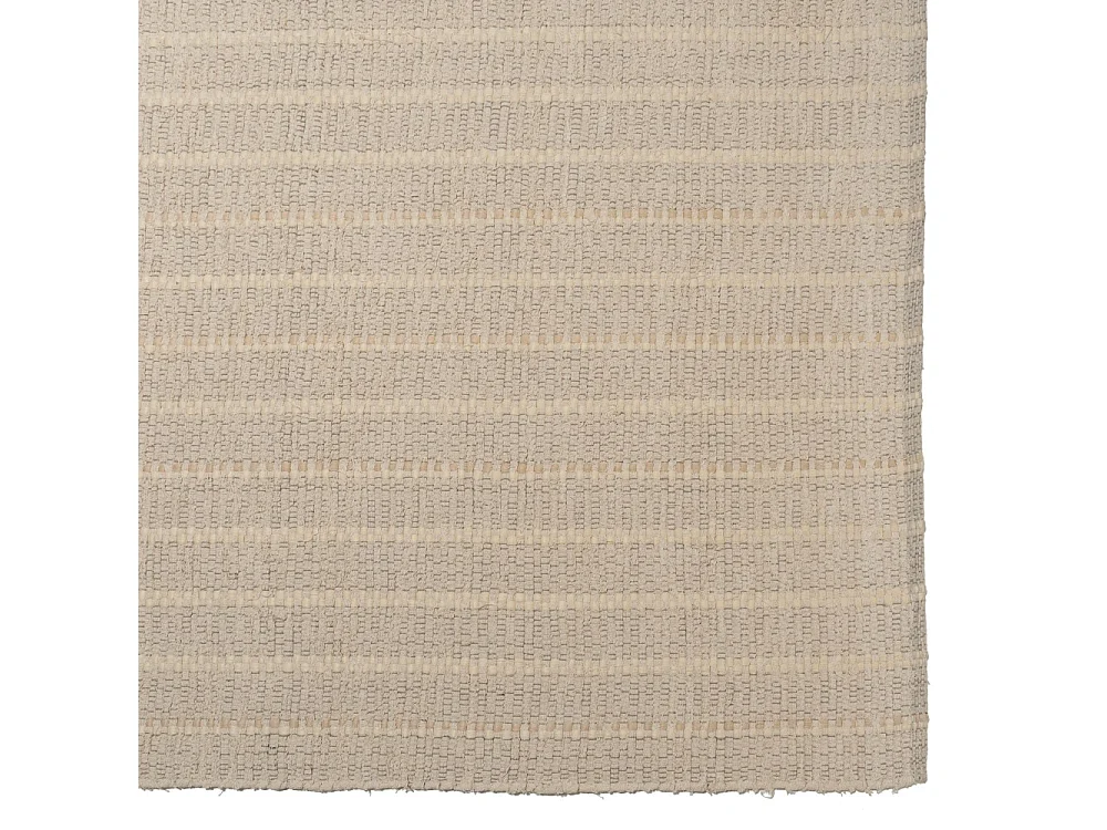 SACHA - Tapis rectangulaire 200x290cm en coton recyclé couleur beige