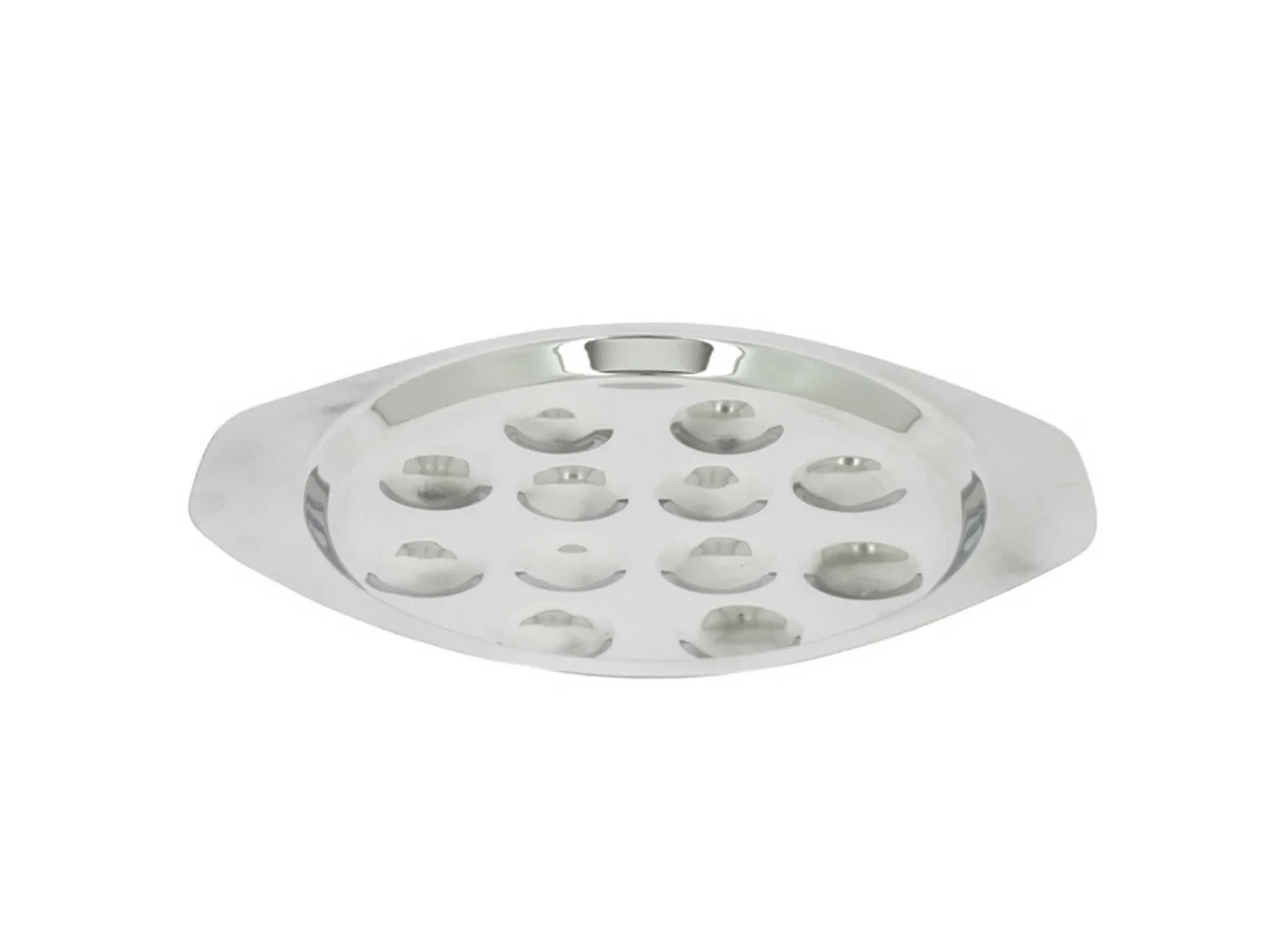The Kitchenette - Lot De 6 Plats A Escargots 12 Trous En Inox