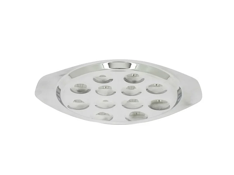 The Kitchenette - Lot De 6 Plats A Escargots 12 Trous En Inox
