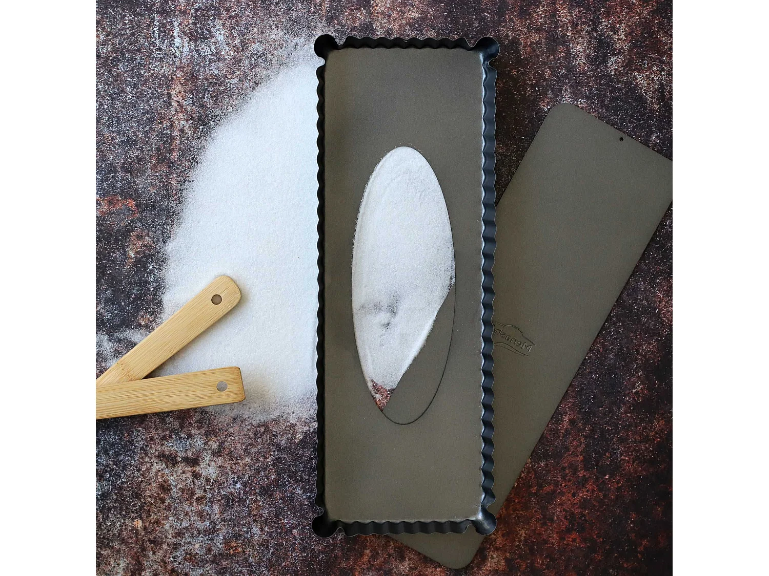 Menastyl - Moule à Tarte Rectangulaire En Acier Carbone Amandine