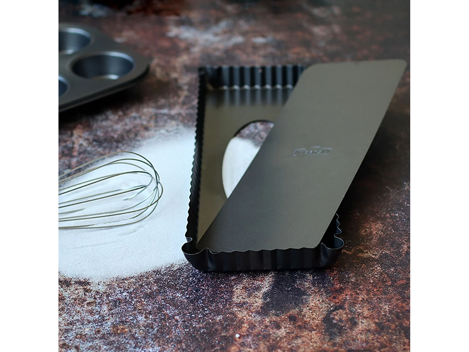 Menastyl - Moule à Tarte Rectangulaire En Acier Carbone Amandine