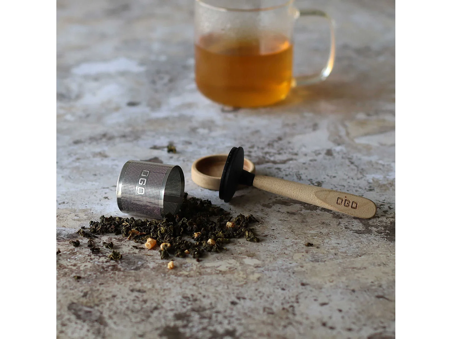 Ogo Living - Infuseur à Thé Oscar En Hêtre Et Inox