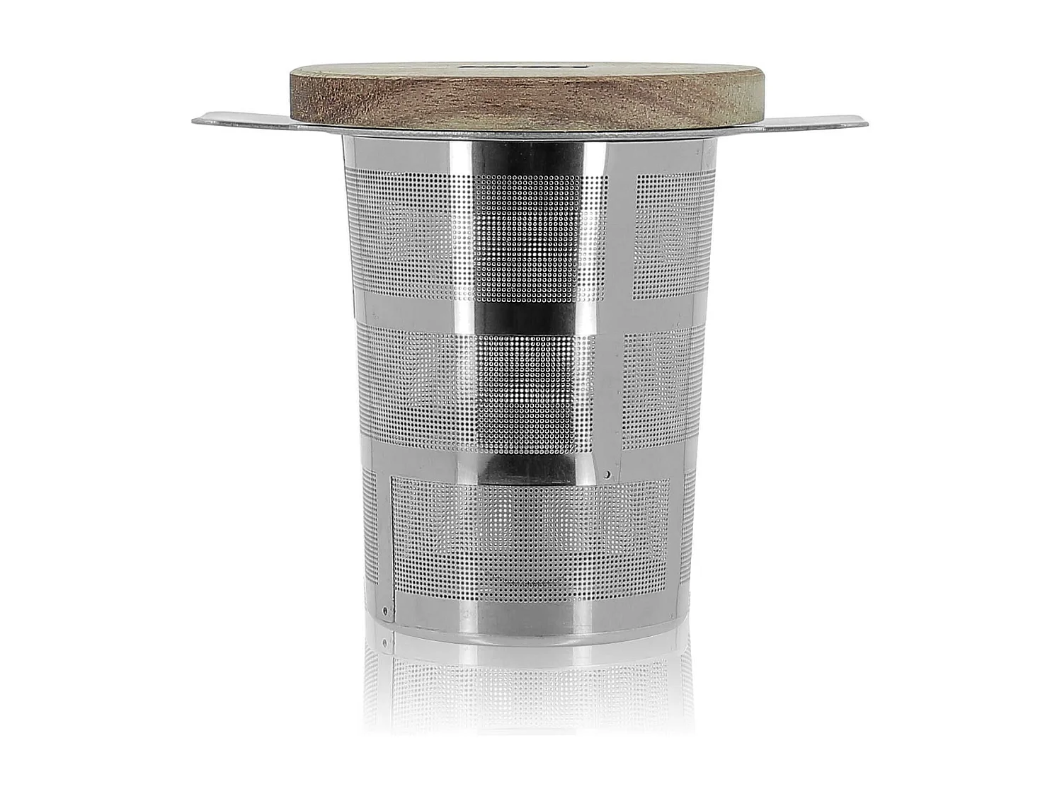 Ogo Living - Infuseur A The Luke En Inox Retractable Et Couvercle En Acacia