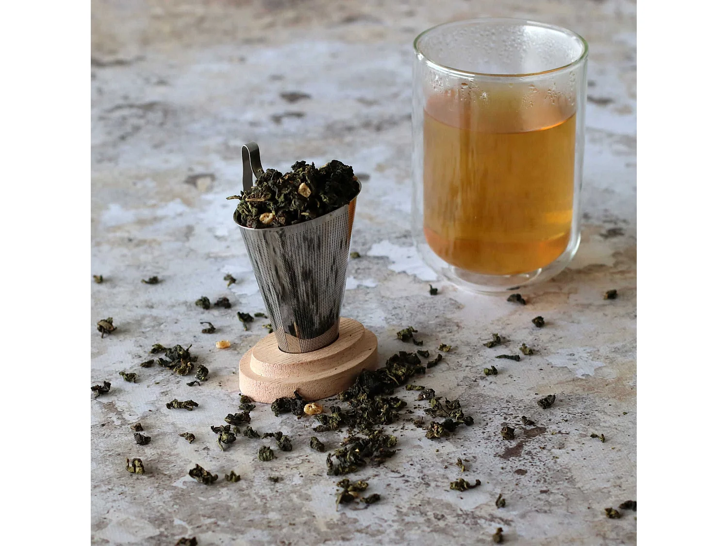 Ogo Living - Infuseur A The Sven En Acier Inoxydable Avec Couvercle Bois