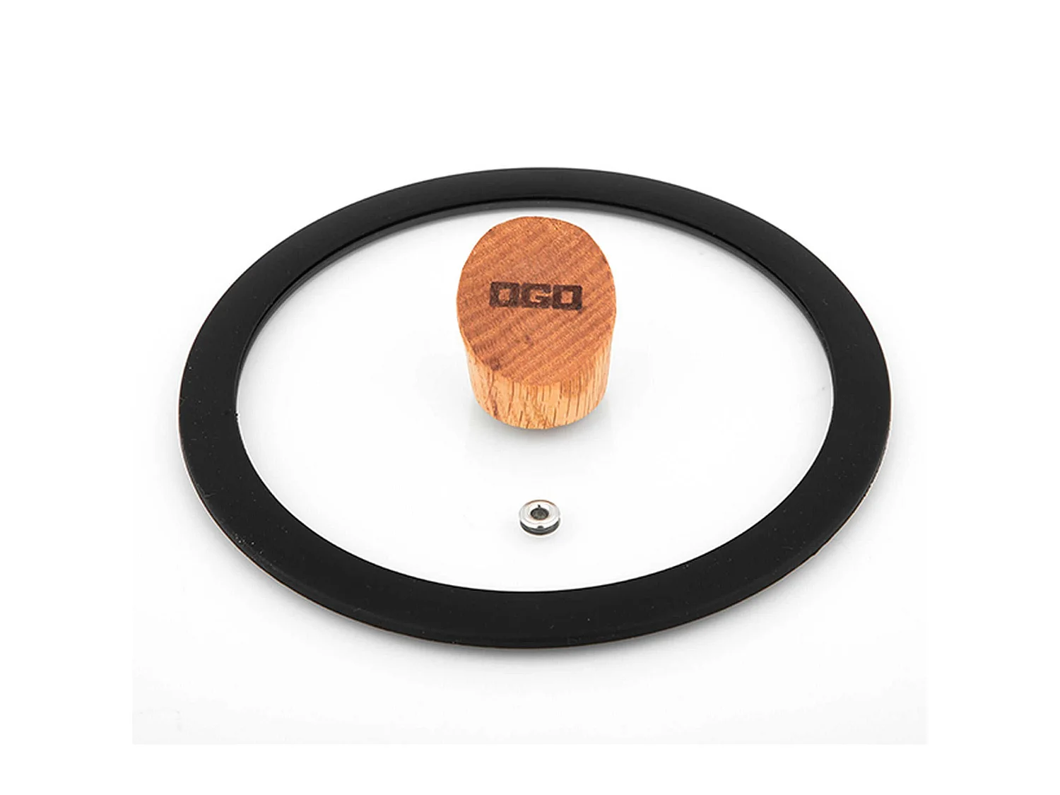 Ogo Living - Couvercle Ector 16cm En Verre Avec Poignee En Bois