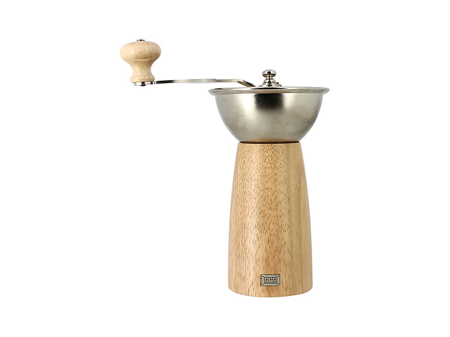 Ogo Living - Moulin A Cafe Manivelle Auguste En Bois D'hevea