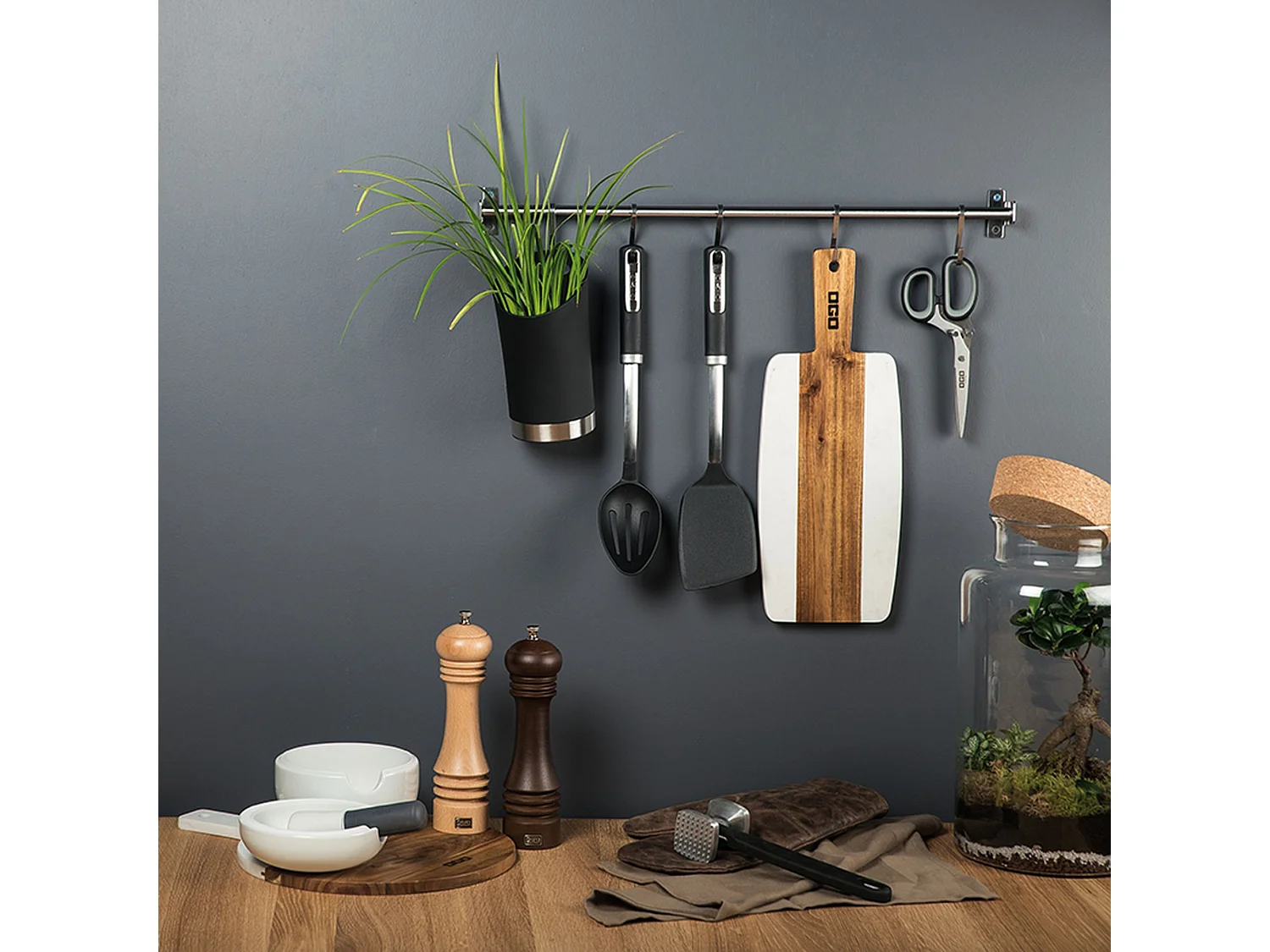 Ogo Living - Mortier Et Pilon En Porcelaine Blanche