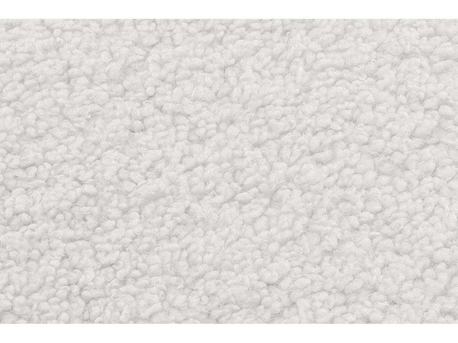 Moderne Pouf aus Lammfellstoff für das Wohnzimmer - weiß - CARO