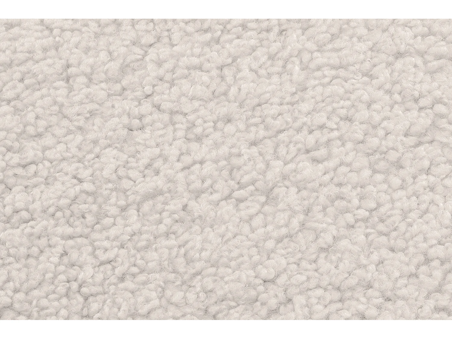 Moderner Hocker aus Lammfellstoff für das Wohnzimmer - ecru - CARO