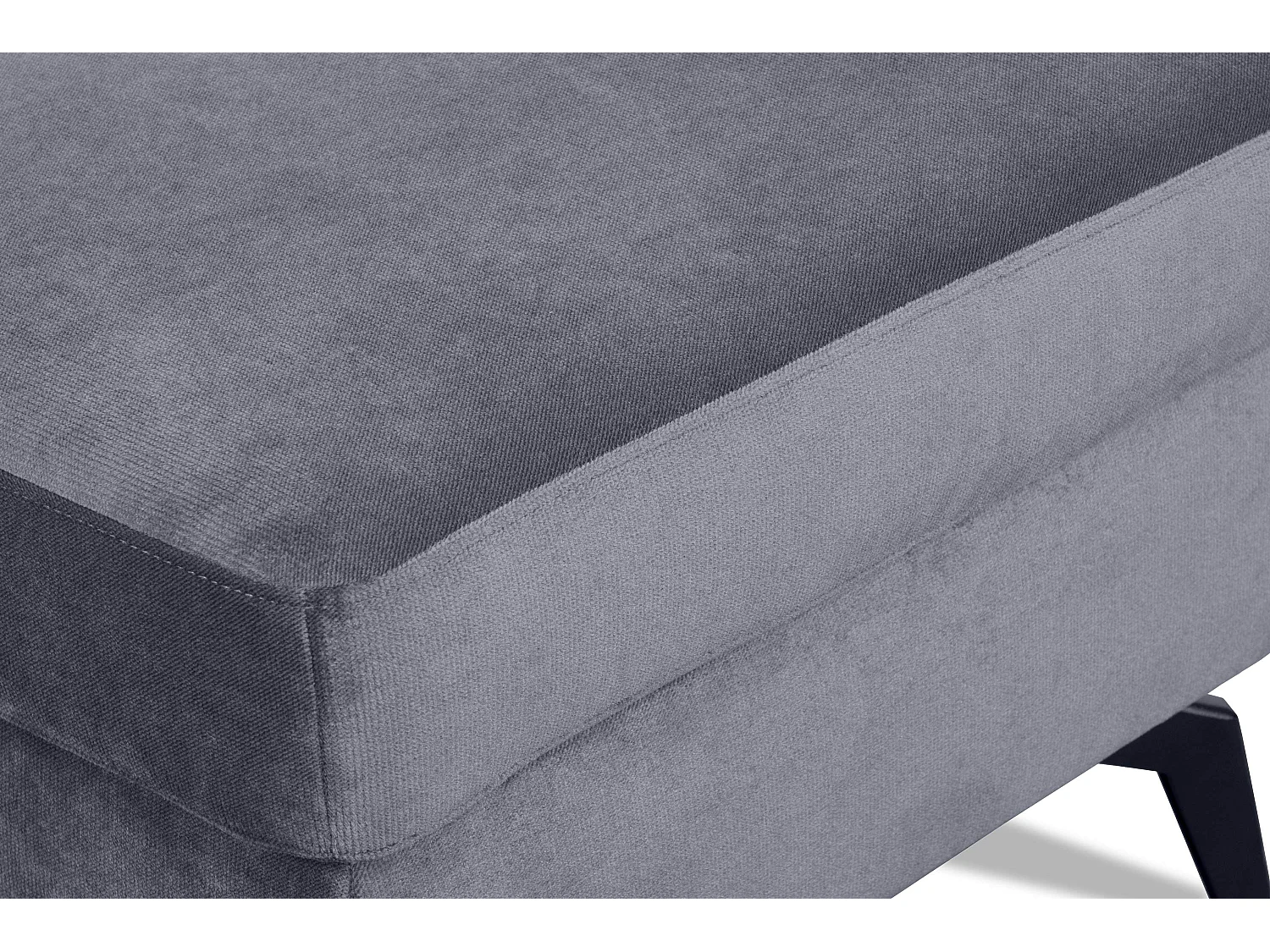 Stilvoller Hocker auf Beinen - grau - CORDI