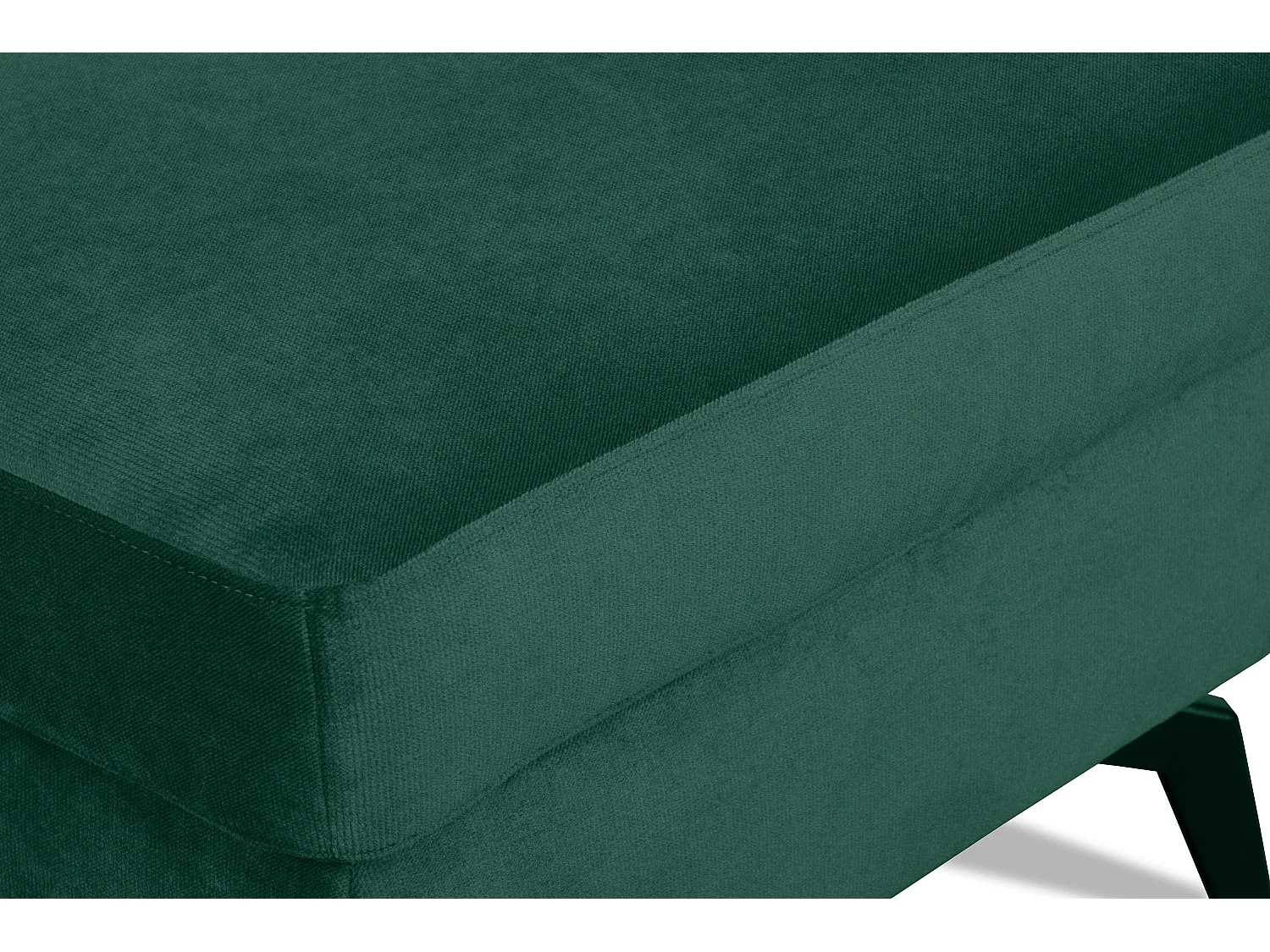 Eleganter Pouf auf Beinen - dunkelgrün - CORDI