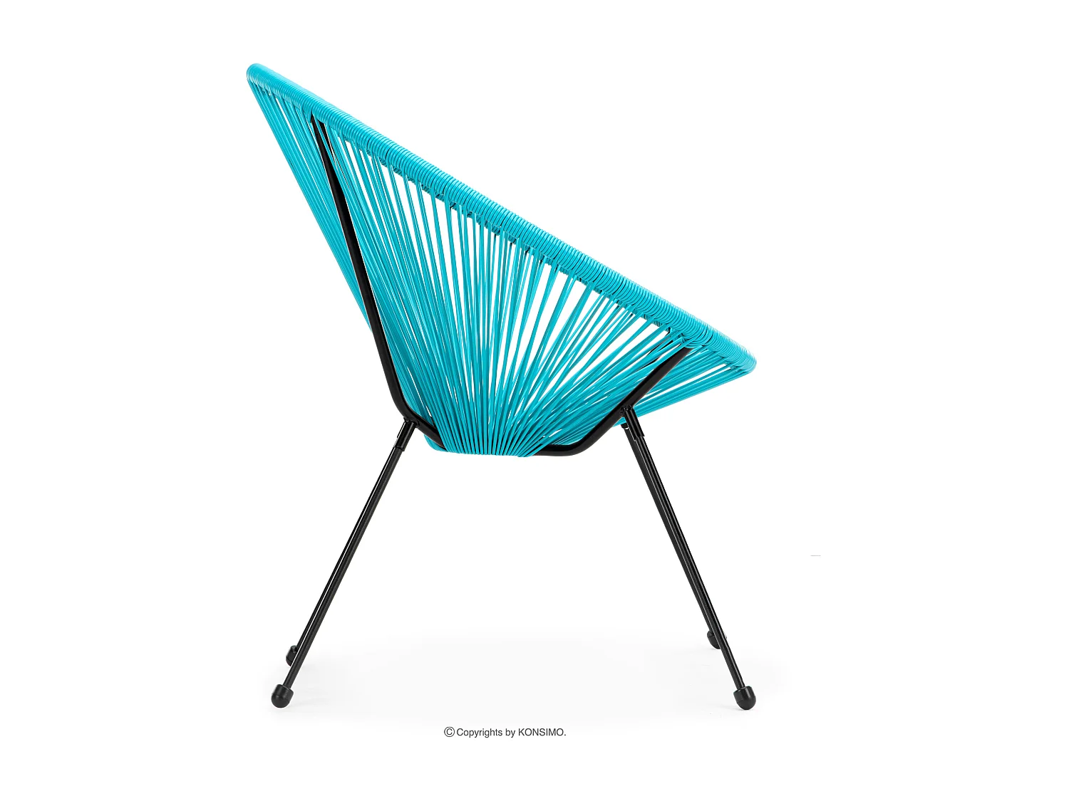 Gartenstuhl  4-tlg - Türkis - GROSTI