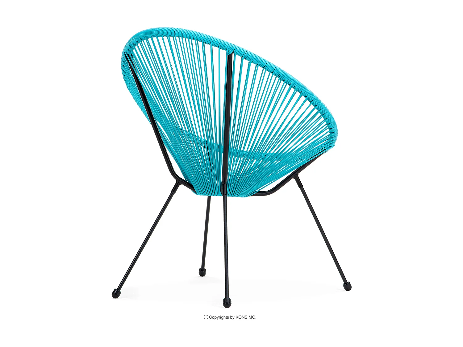 Gartenstuhl  4-tlg - Türkis - GROSTI