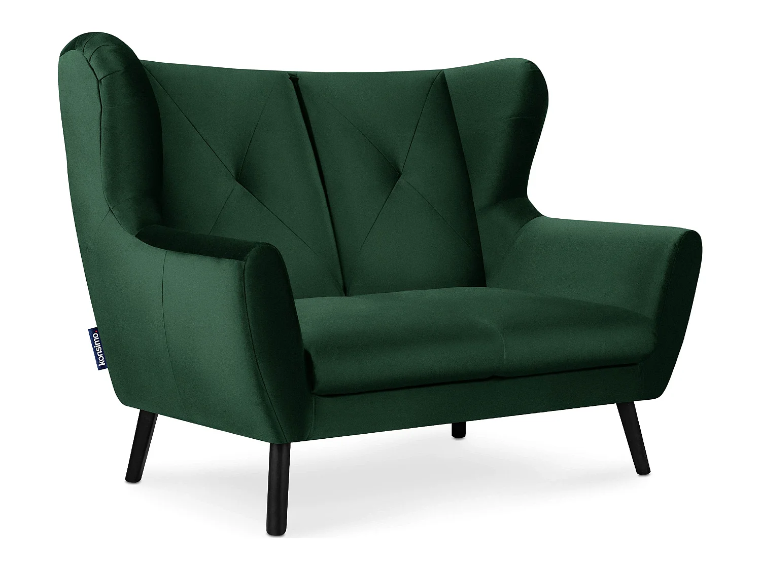 Zweisitzer-Sofa - dunkelgrün - MIRO