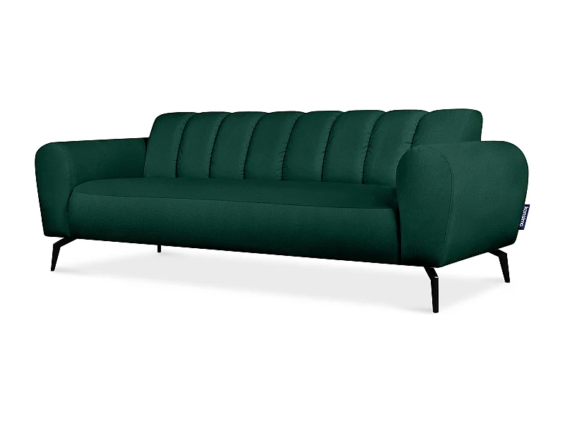 Bequemes 3-Sitzer-Sofa - dunkelgrün - RUBERO