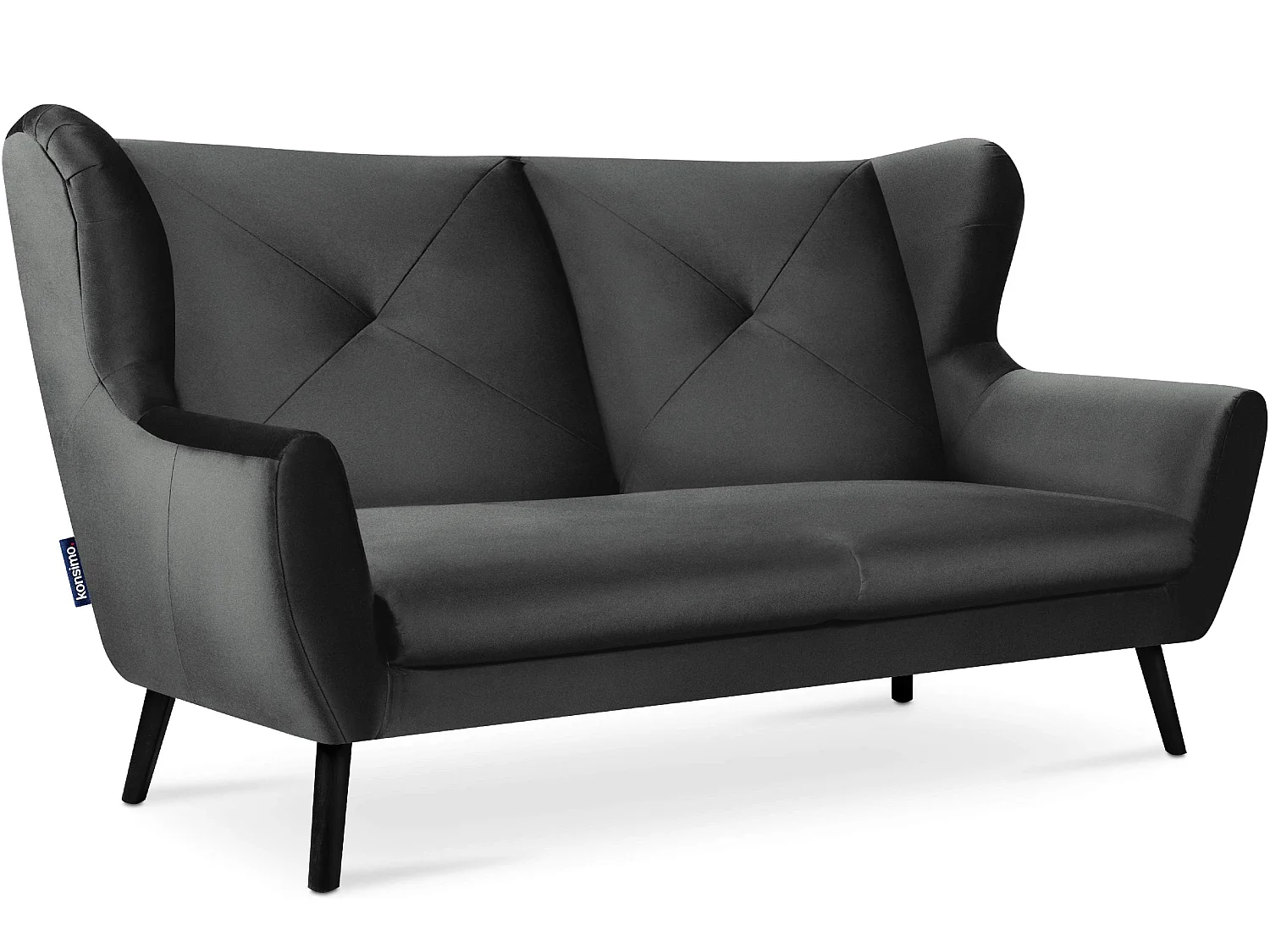 Elegantes dreisitziges Sofa für das Wohnzimmer - dunkelgrau - MIRO