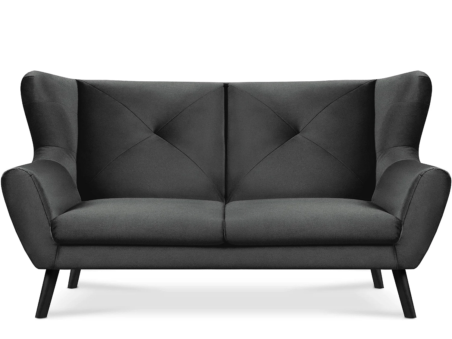 Elegantes dreisitziges Sofa für das Wohnzimmer - dunkelgrau - MIRO