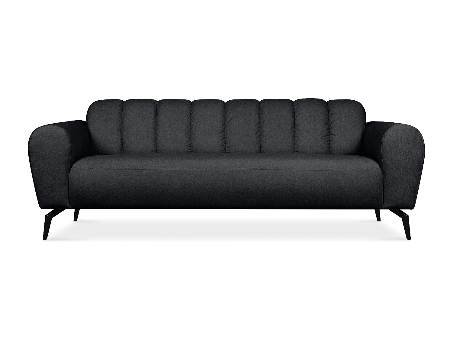Moderne 3-Sitzer-Sofa mit Beinen - dunkelgrau - RUBERO