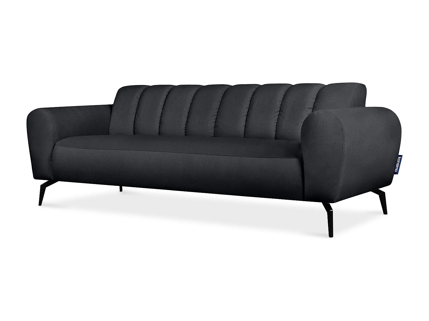 Moderne 3-Sitzer-Sofa mit Beinen - dunkelgrau - RUBERO