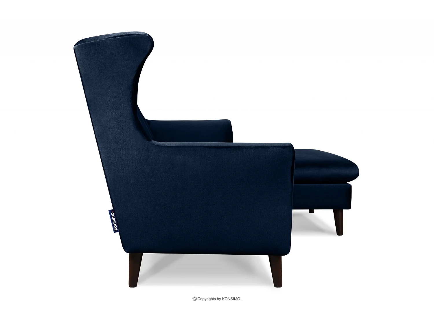 Rechte Ecksofa für das Wohnzimmer - Marineblau - SALIS