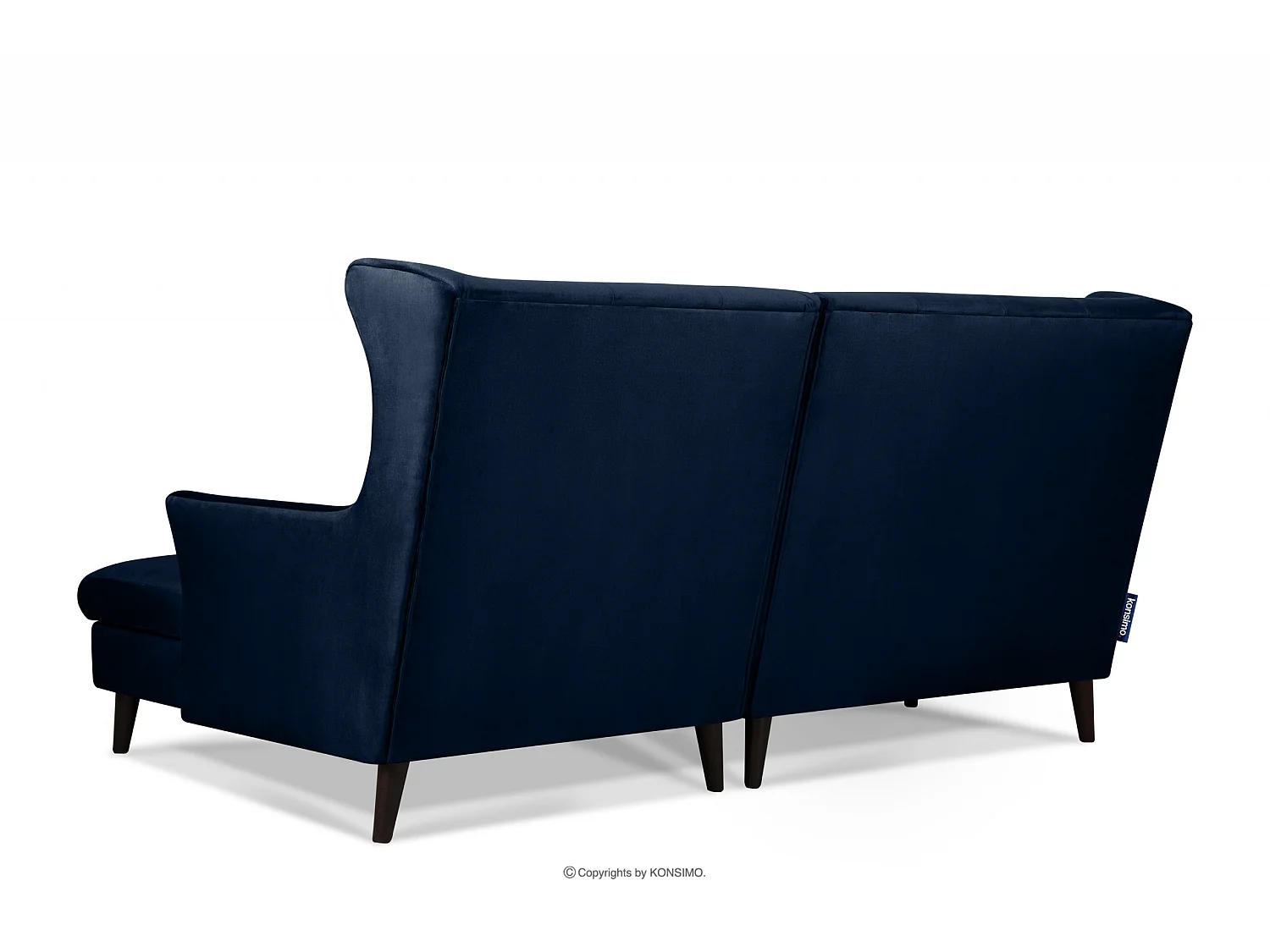 Rechte Ecksofa für das Wohnzimmer - Marineblau - SALIS