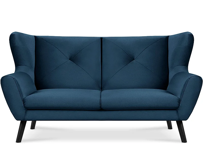 Elegantes dreisitziges Sofa - Marineblau - MIRO