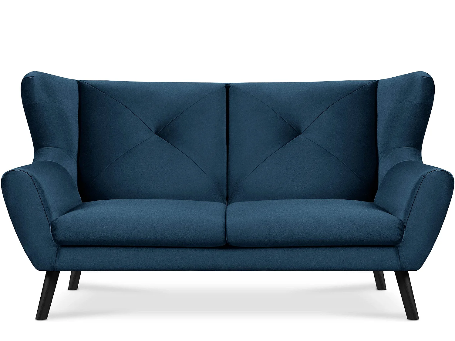 Elegantes dreisitziges Sofa - Marineblau - MIRO
