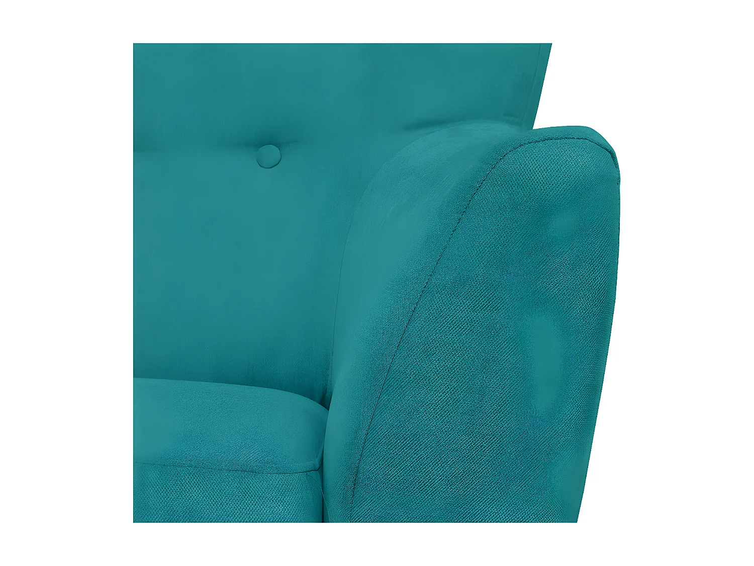 Canapé 3 places scandinave avec pieds - turquoise - NEBRIS