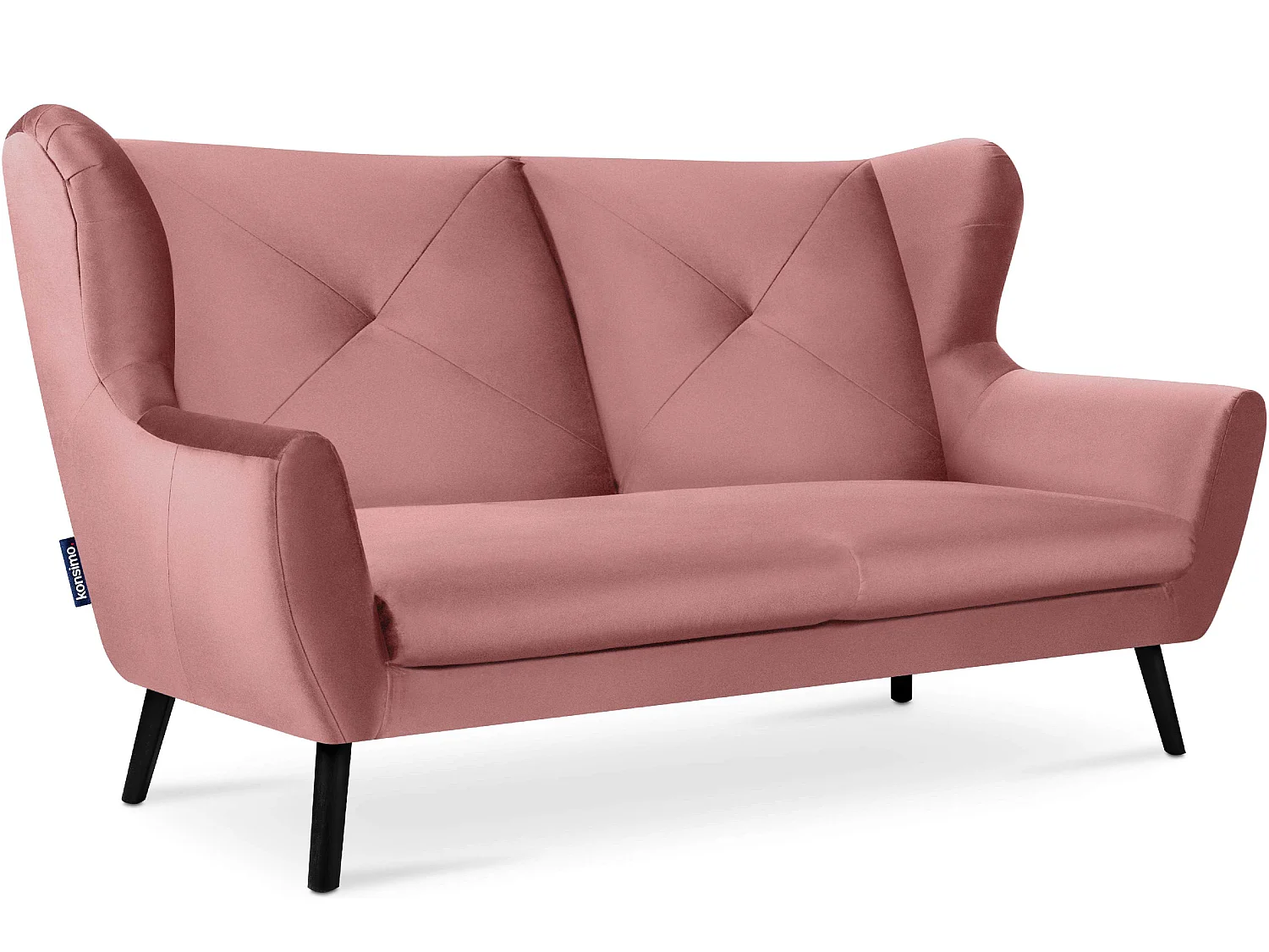 3-Sitzer-Sofa aus Samt - rosa - MIRO