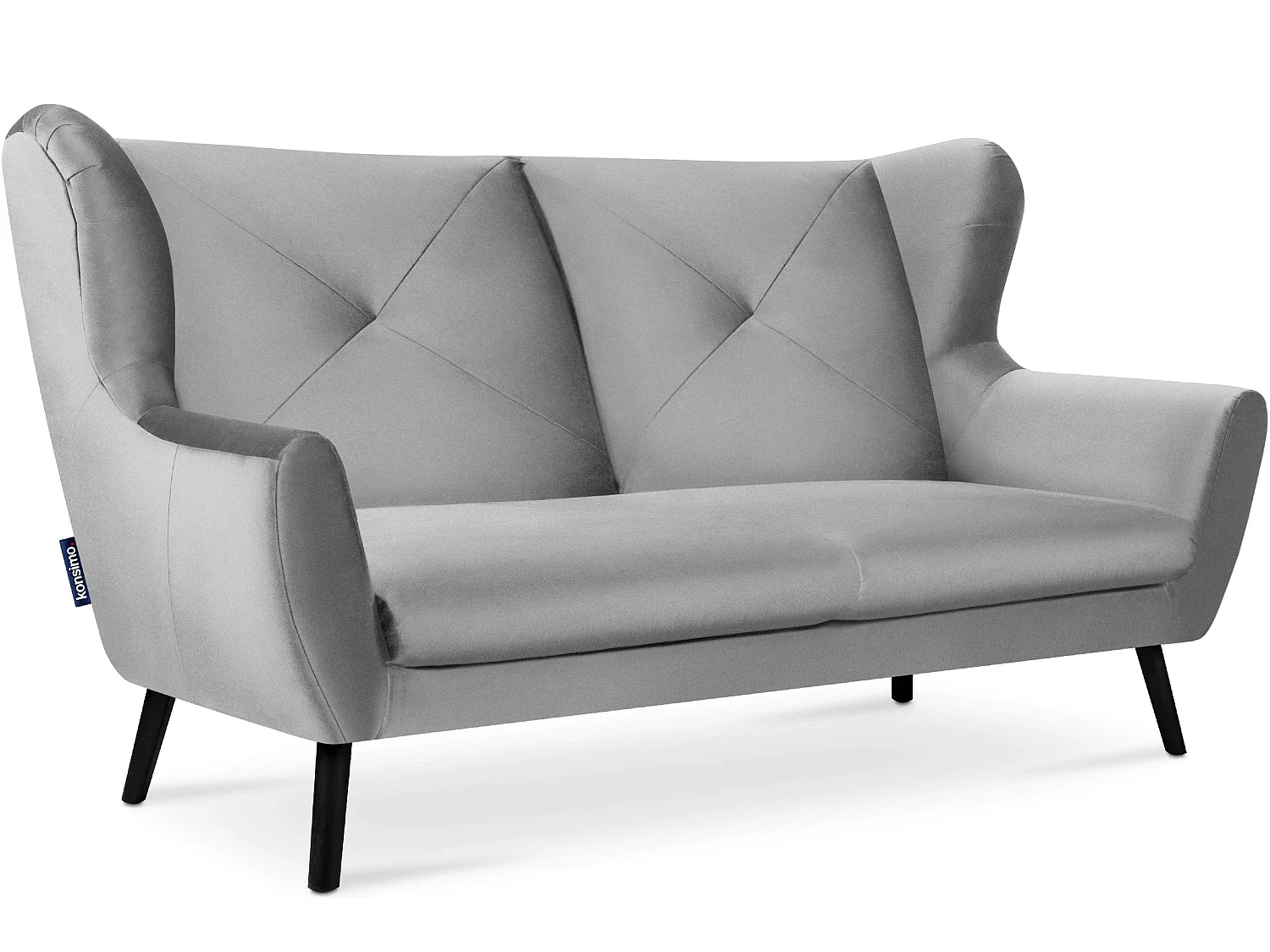 Elegantes 3-Sitzer-Sofa - hellgrau - MIRO