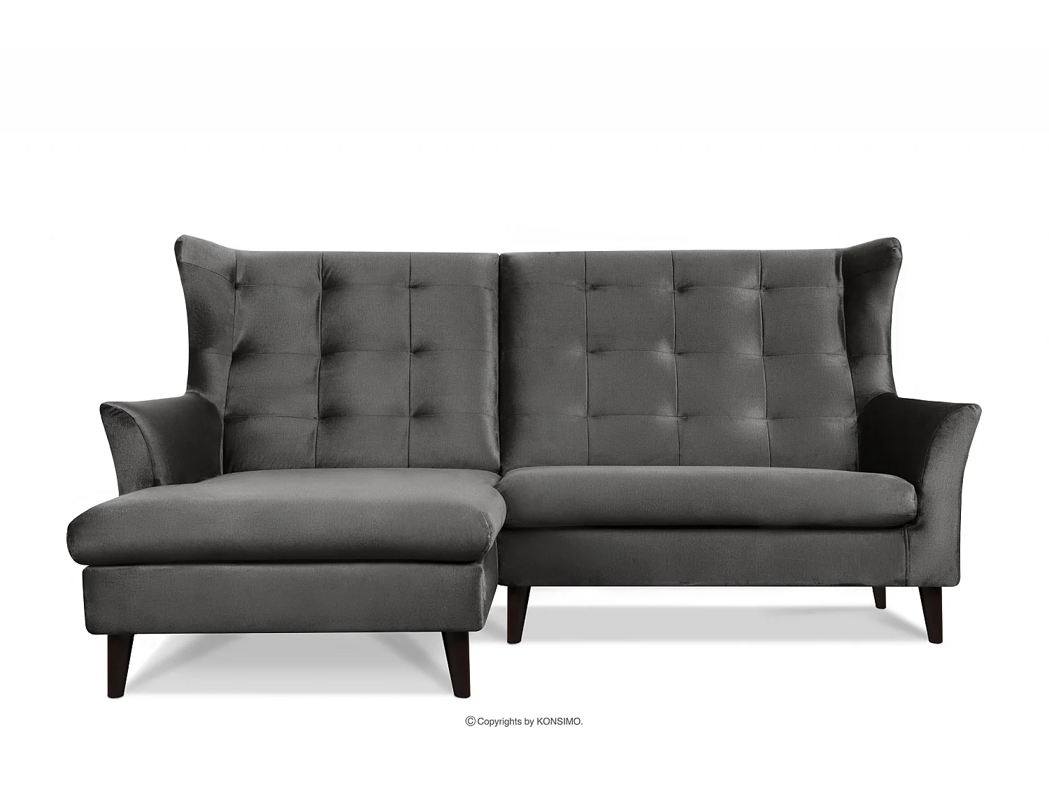 Linker Ecksofa für das Wohnzimmer - grau - SALIS