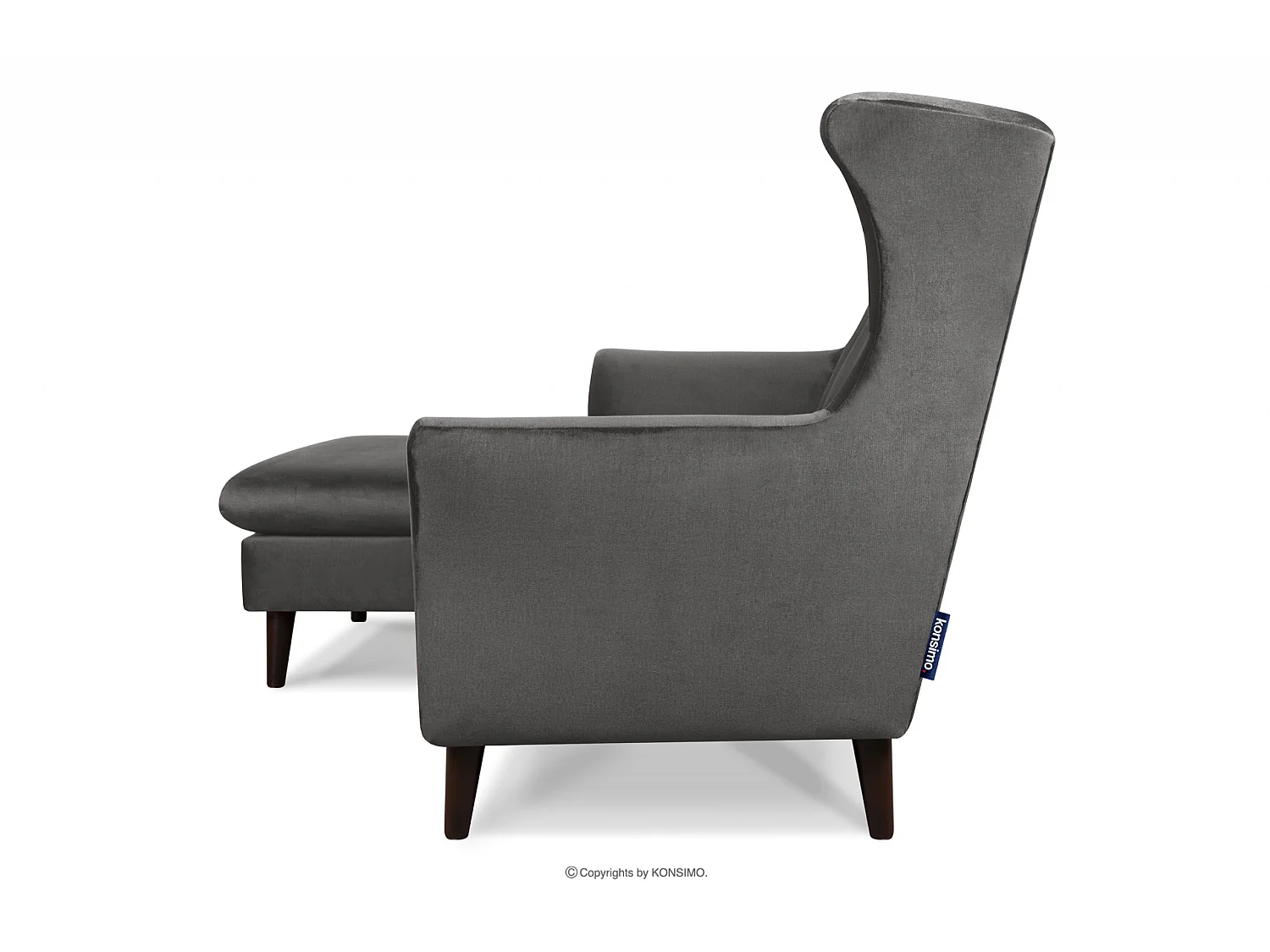 Linker Ecksofa für das Wohnzimmer - grau - SALIS