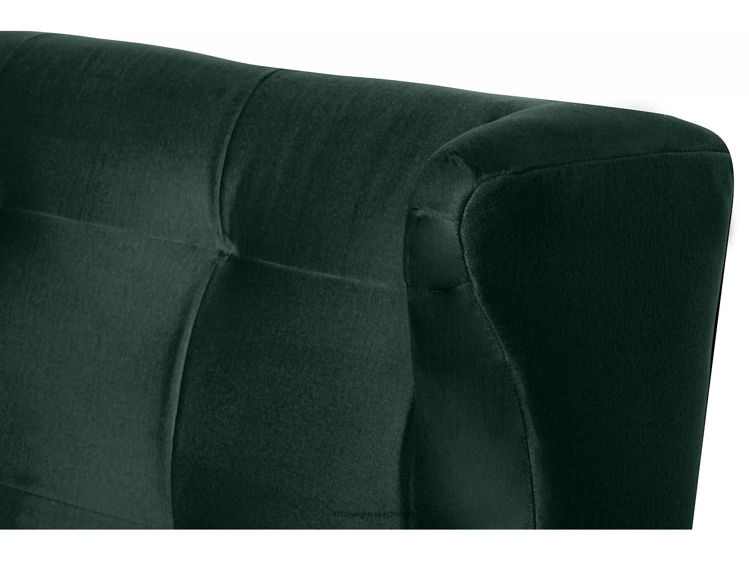 Ecksofa - rechts - gepolstert - auf Beinen - dunkelgrün - SALIS