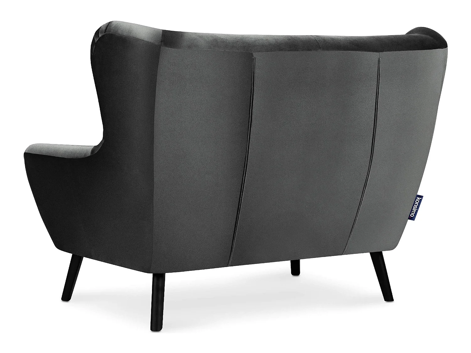 Elegantes zweisitziges Sofa für das Wohnzimmer - dunkelgrau - MIRO
