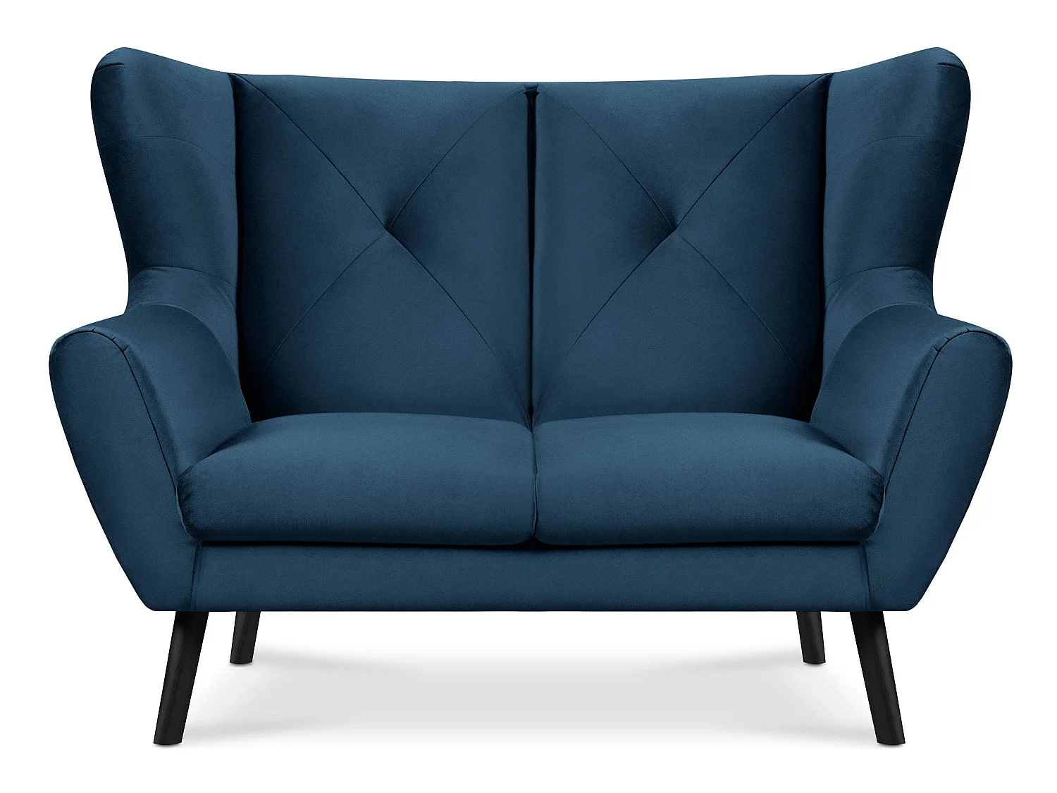 Kleines elegantes zweisitziges Sofa für das Wohnzimmer - Marineblau - MIRO