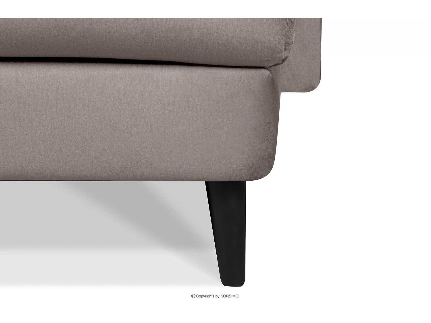 Ecksofa rechts auf Beinen - beige - SALIS