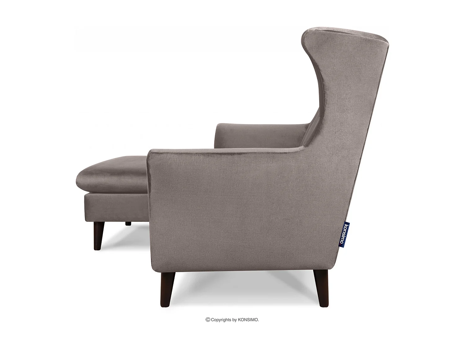 Canapé d'angle gauche sur pieds - beige - SALIS