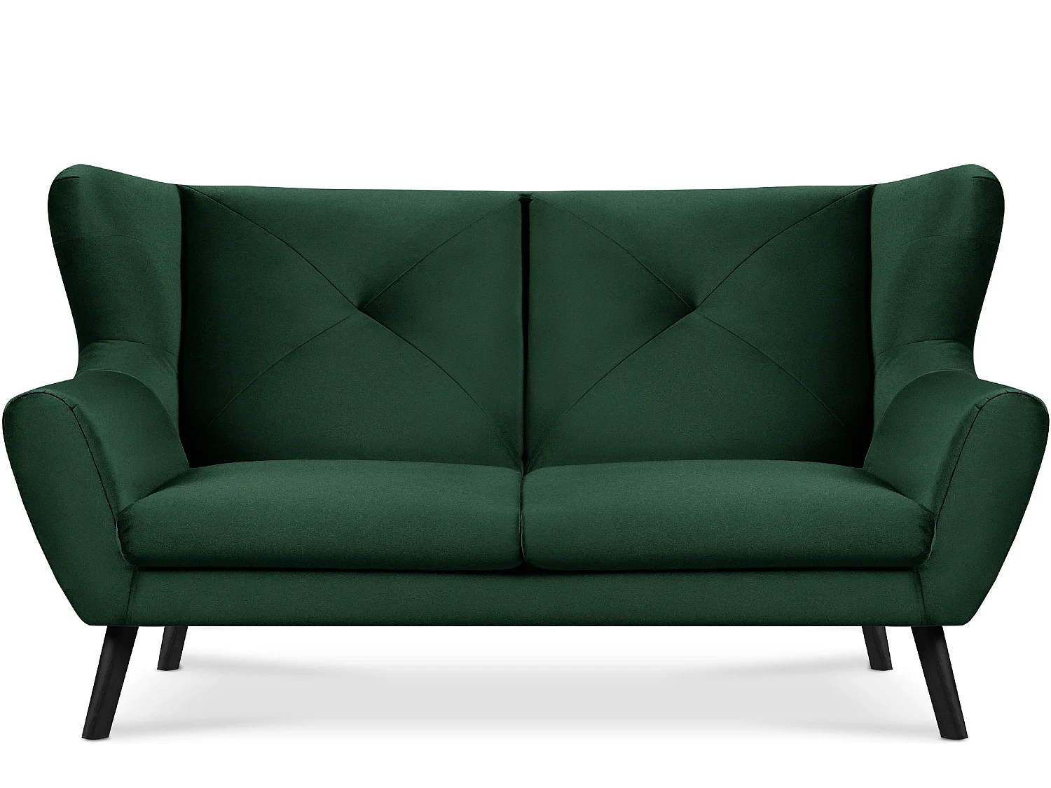 dreisitziges Sofa auf Beinen - dunkelgrün - MIRO