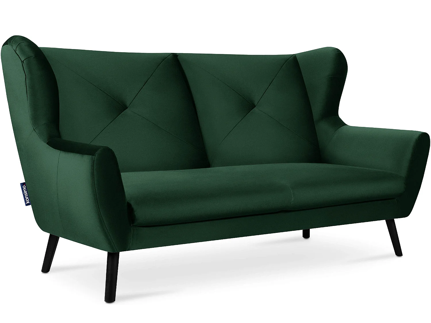 dreisitziges Sofa auf Beinen - dunkelgrün - MIRO