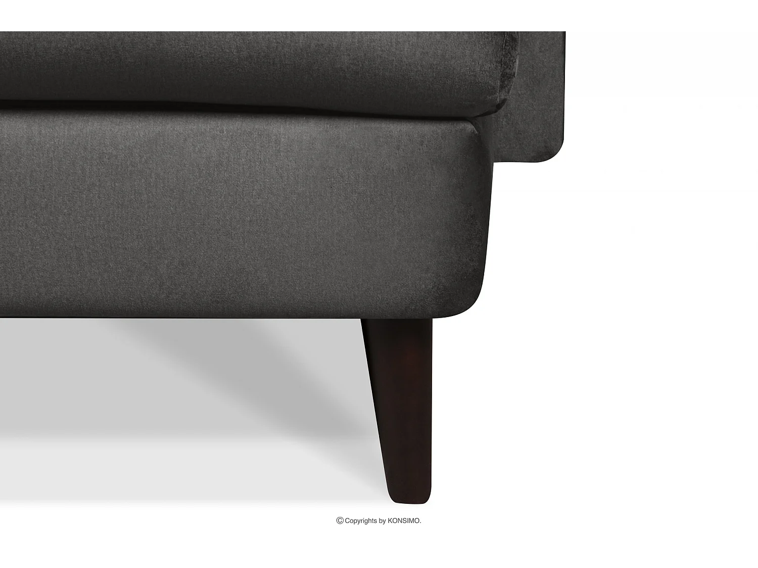 Ecksofa auf Beinen - grau - SALIS