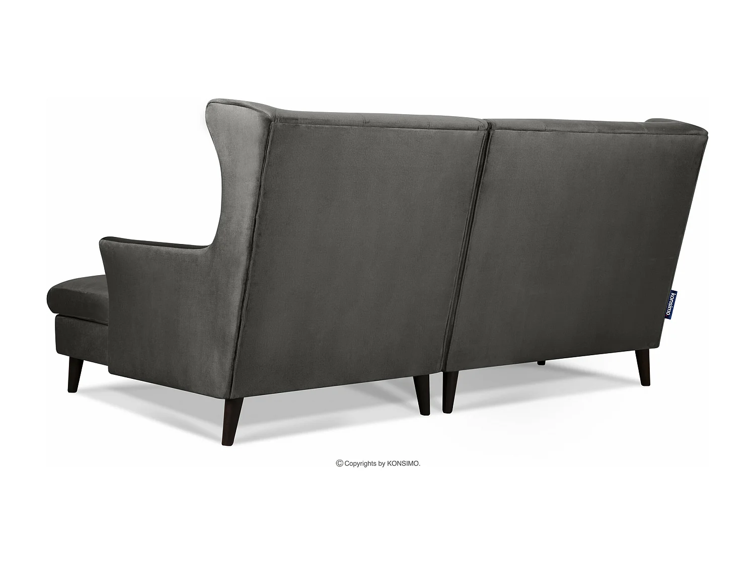 Ecksofa auf Beinen - grau - SALIS