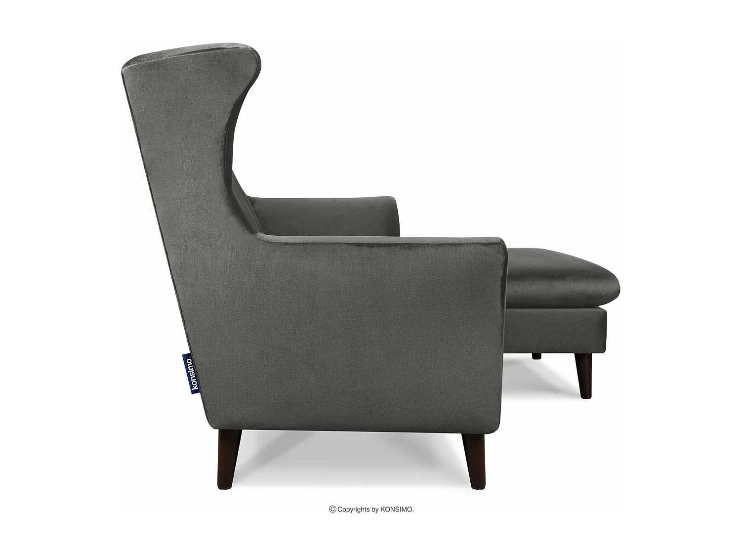 Ecksofa auf Beinen - grau - SALIS