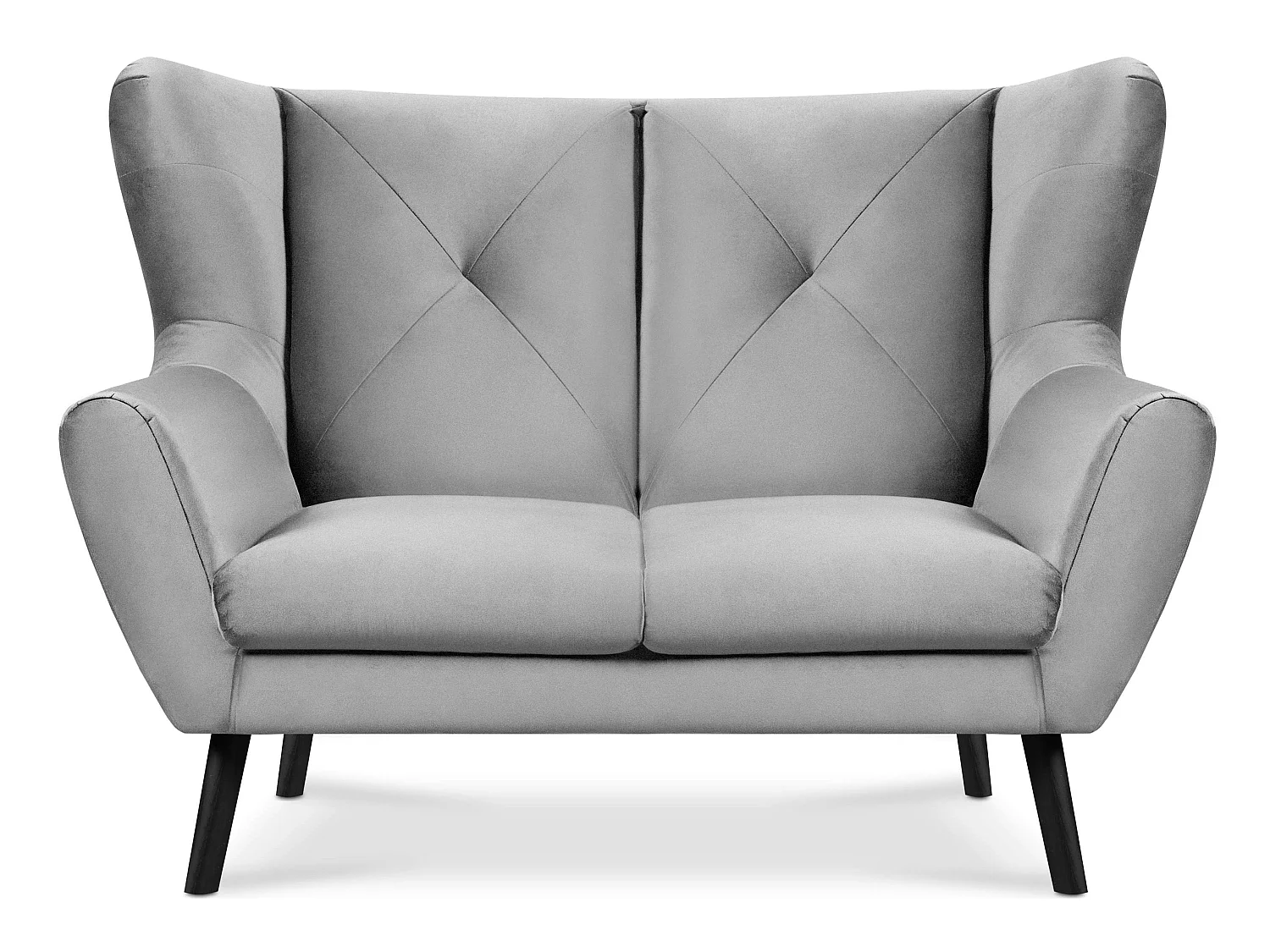 Elegantes 2-Sitzer-Sofa - hellgrau - MIRO