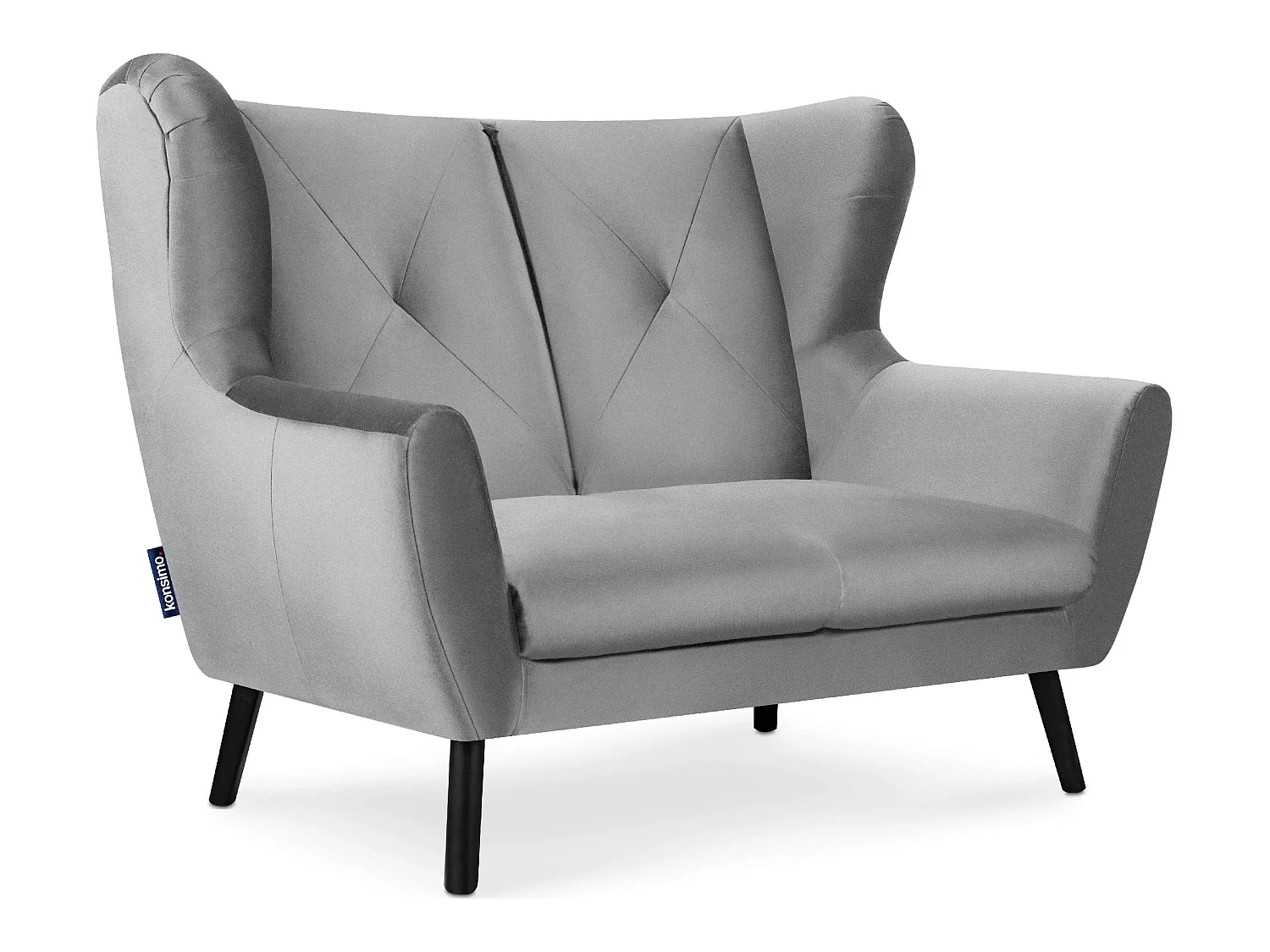 Elegantes 2-Sitzer-Sofa - hellgrau - MIRO