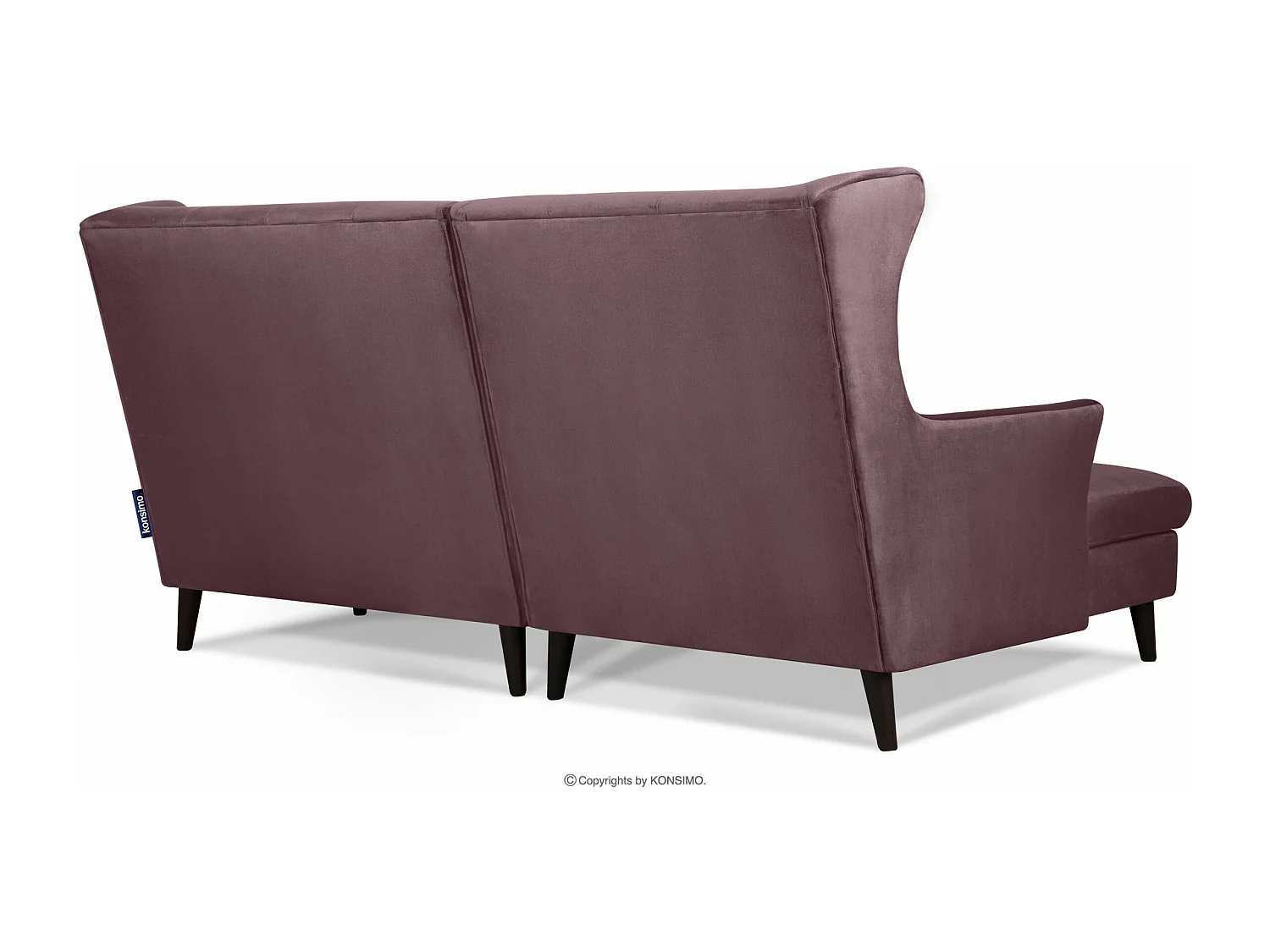 Gepolstertes Ecksofa links - rosa - SALIS