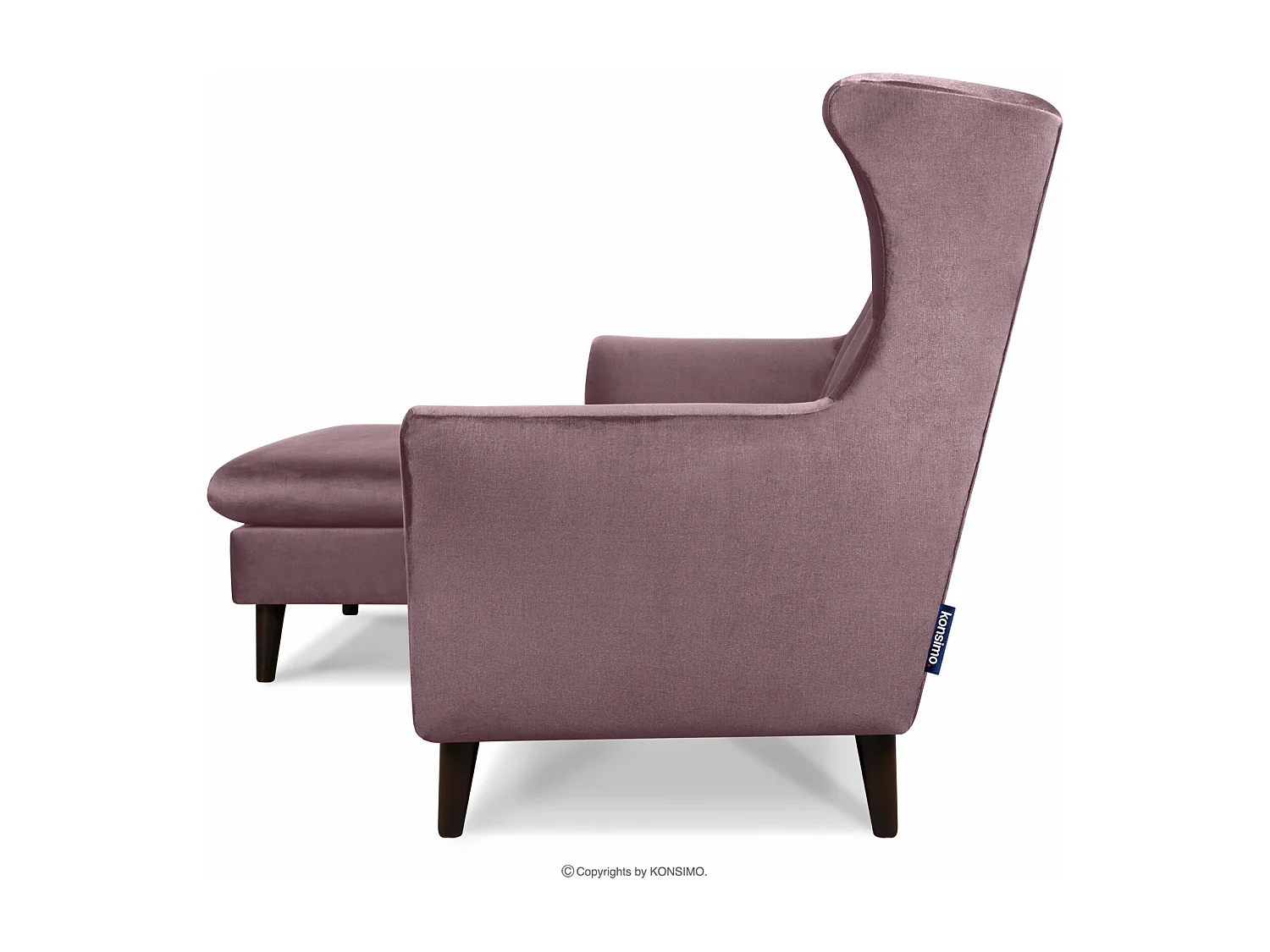 Gepolstertes Ecksofa links - rosa - SALIS