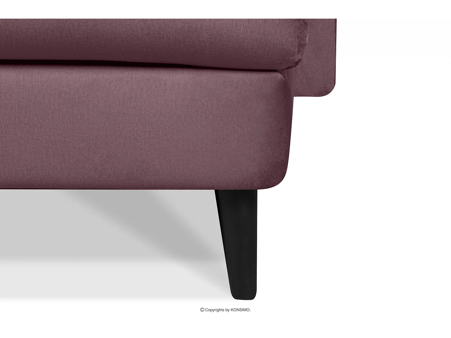 Gepolstertes Ecksofa links - rosa - SALIS