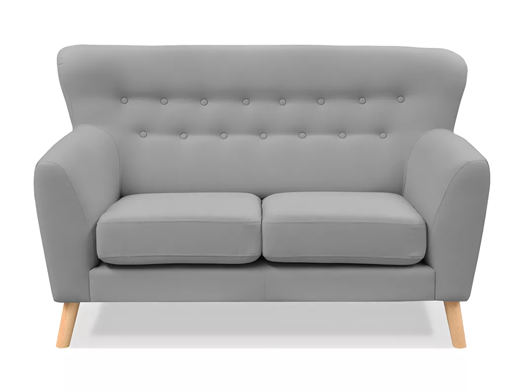 Kauf Unique Skandinavisches zweisitziges Sofa mit Beinen - grau - NEBRIS