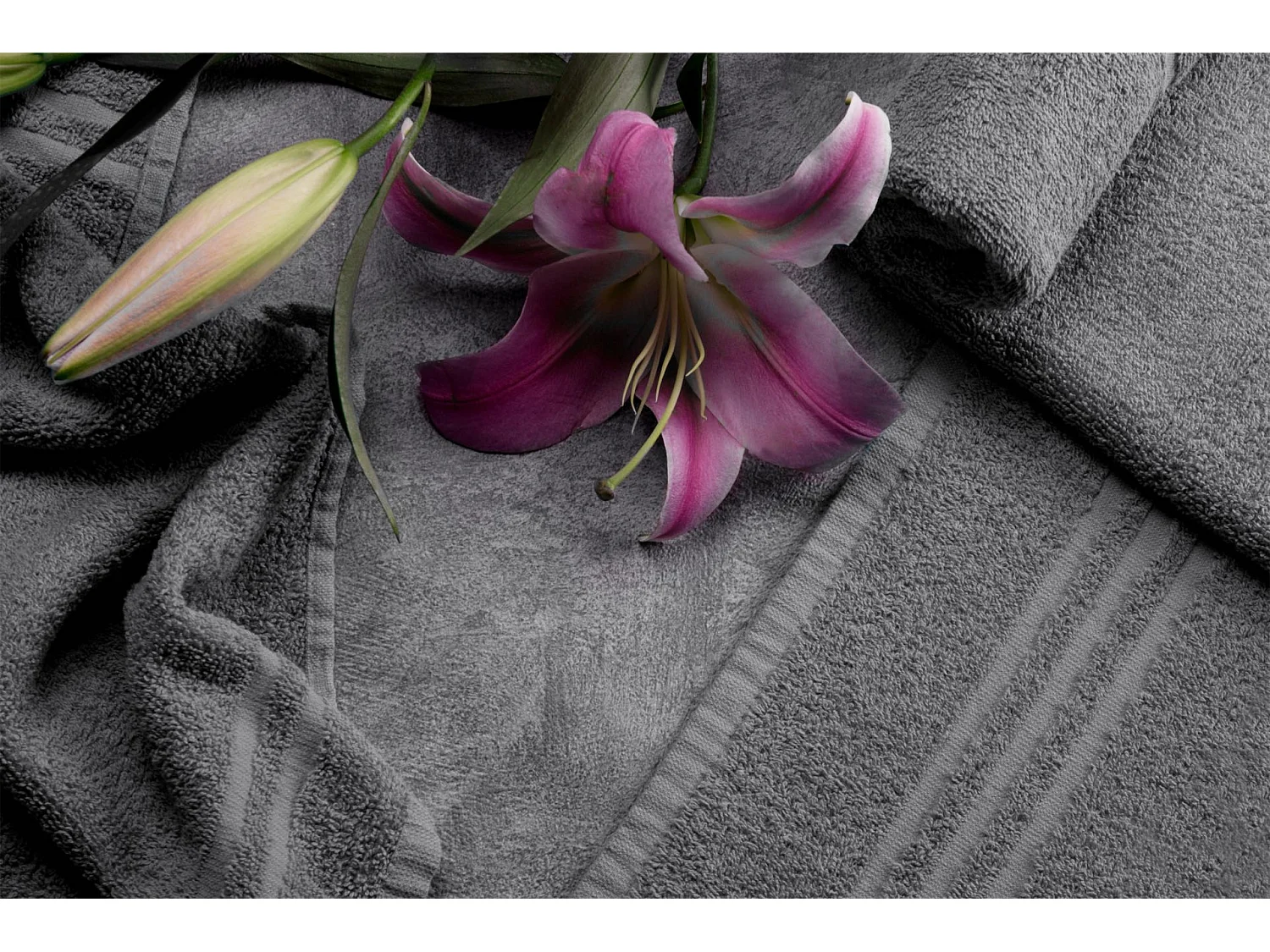 Handtuchset und Duschtuchset 4-tlg - Grau - MANTEL