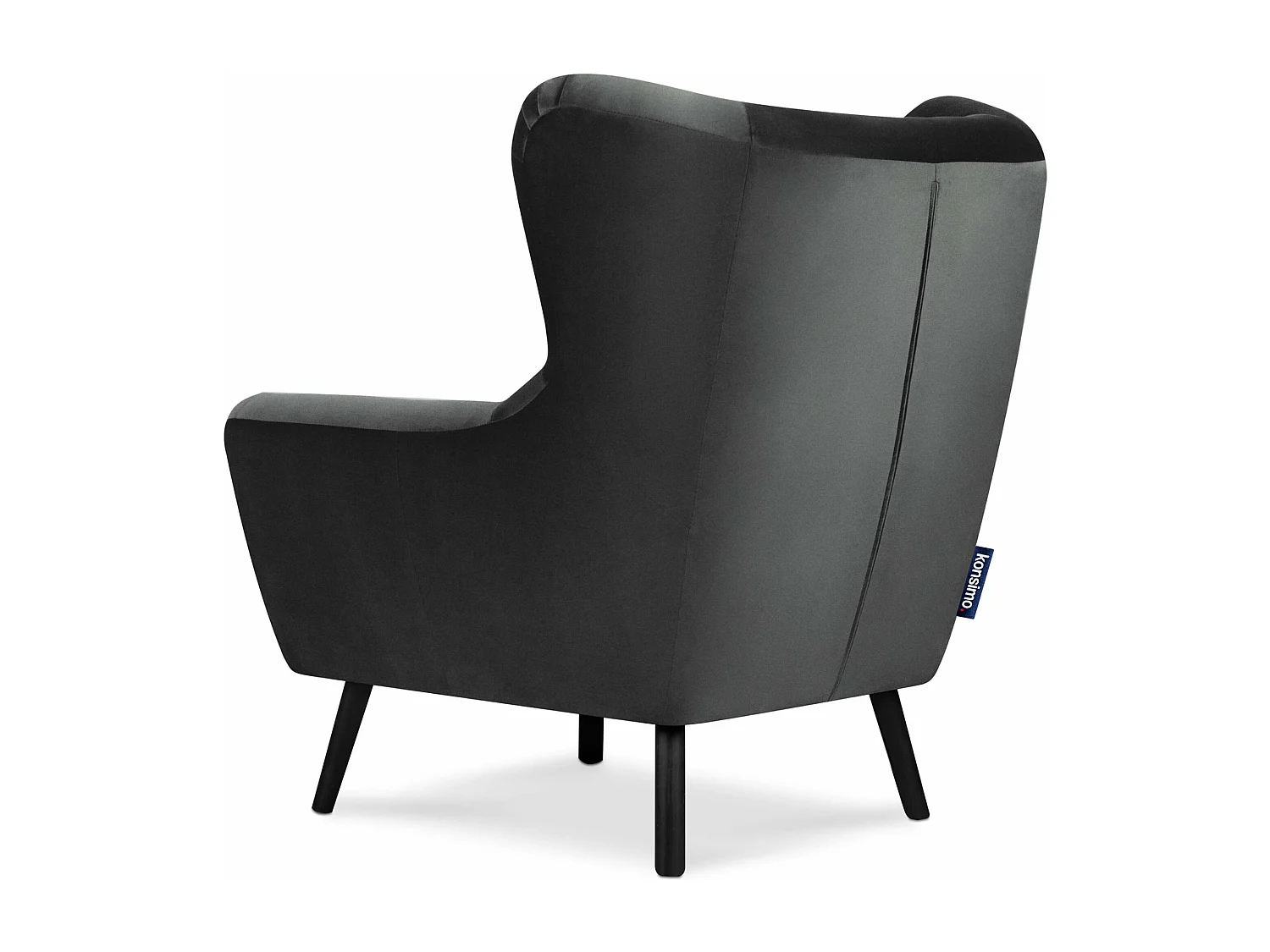 Eleganter Ohrensessel  - dunkelgrau - MIRO